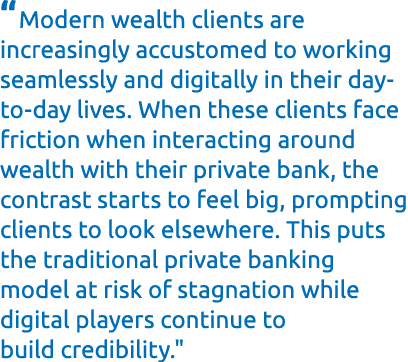 “Modern wealth clients are increasingly accustomed to working seamlessly and digitally in their day to day lives. Whe...