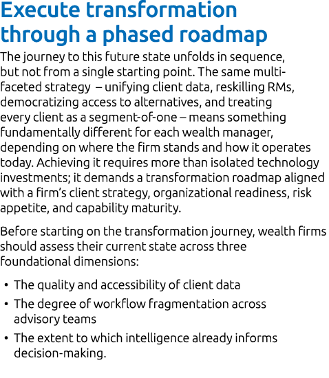 Execute transformation through a phased roadmap The journey to this future state unfolds in sequence, but not from a ...